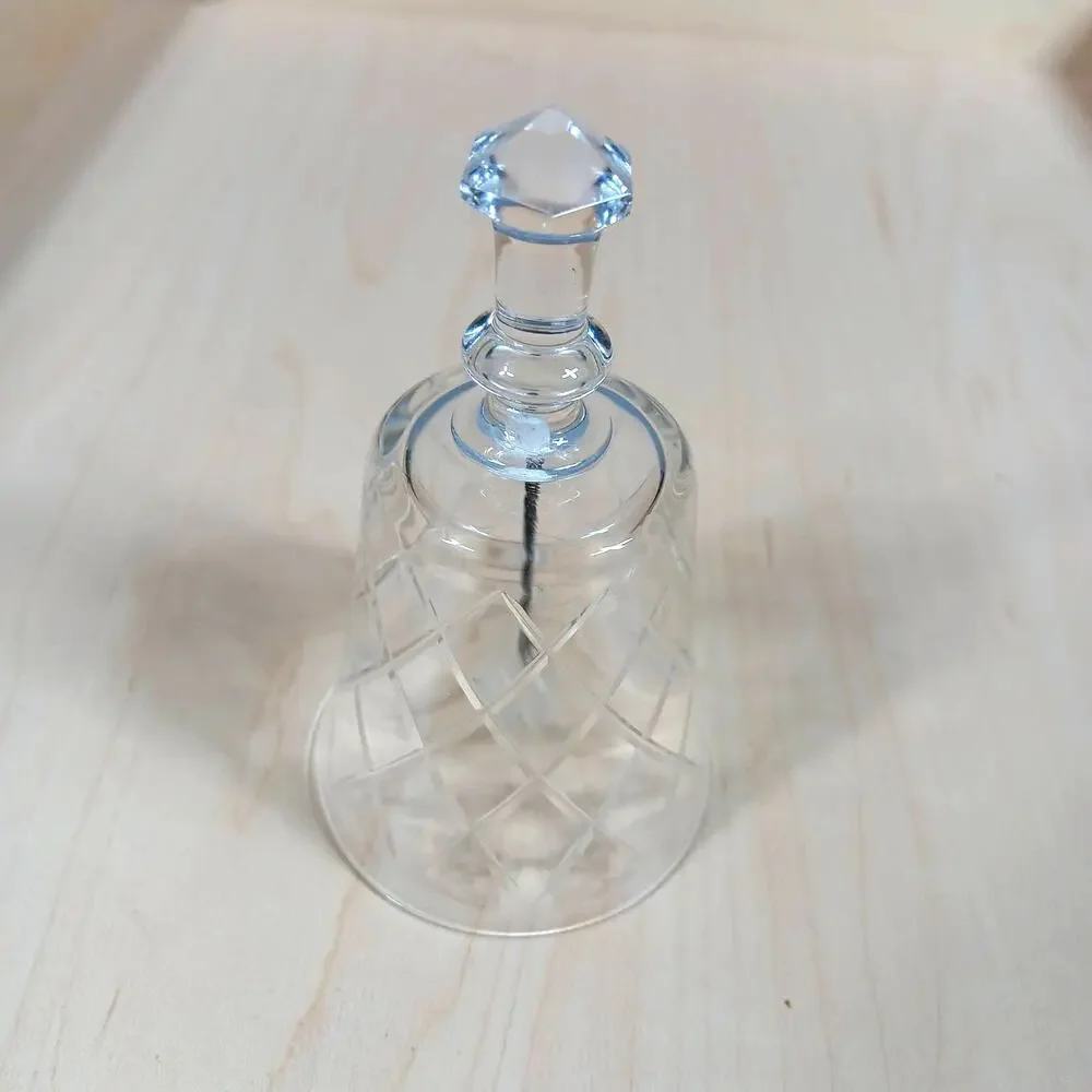 Vintage Crystal Bell Diamond Cut 4.5